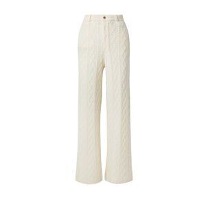 Guest in Residence Cable Knit Pants Womens XL Cream Ivory Wool Cashmere Straight